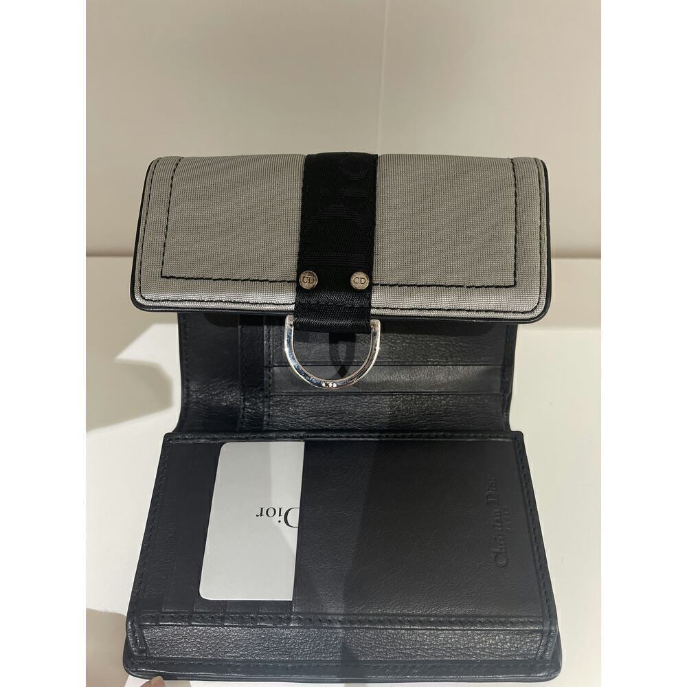 Christian Dior Black and Grey Canvas Wallet - Picture 3 of 5